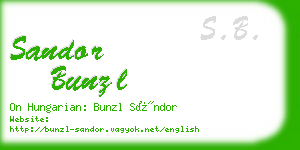 sandor bunzl business card